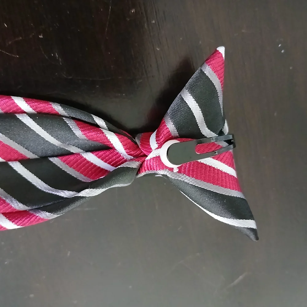 Classic Striped Red and Black Kids Tie